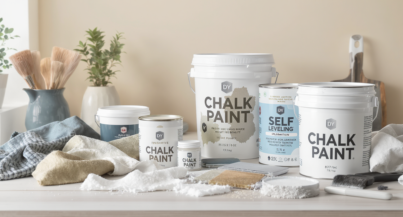 Colorful DIY materials and samples displayed in an inspiring creative workspace.