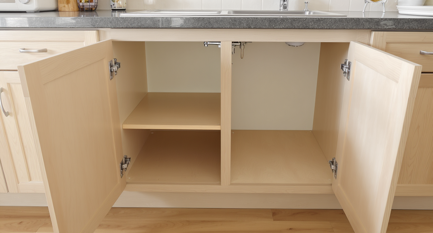 Inside a kitchen cabinet under the counter, a dishwasher's power cord plugs into a GFCI outlet, with capped-off wiring from an old hardwired setup nearby.