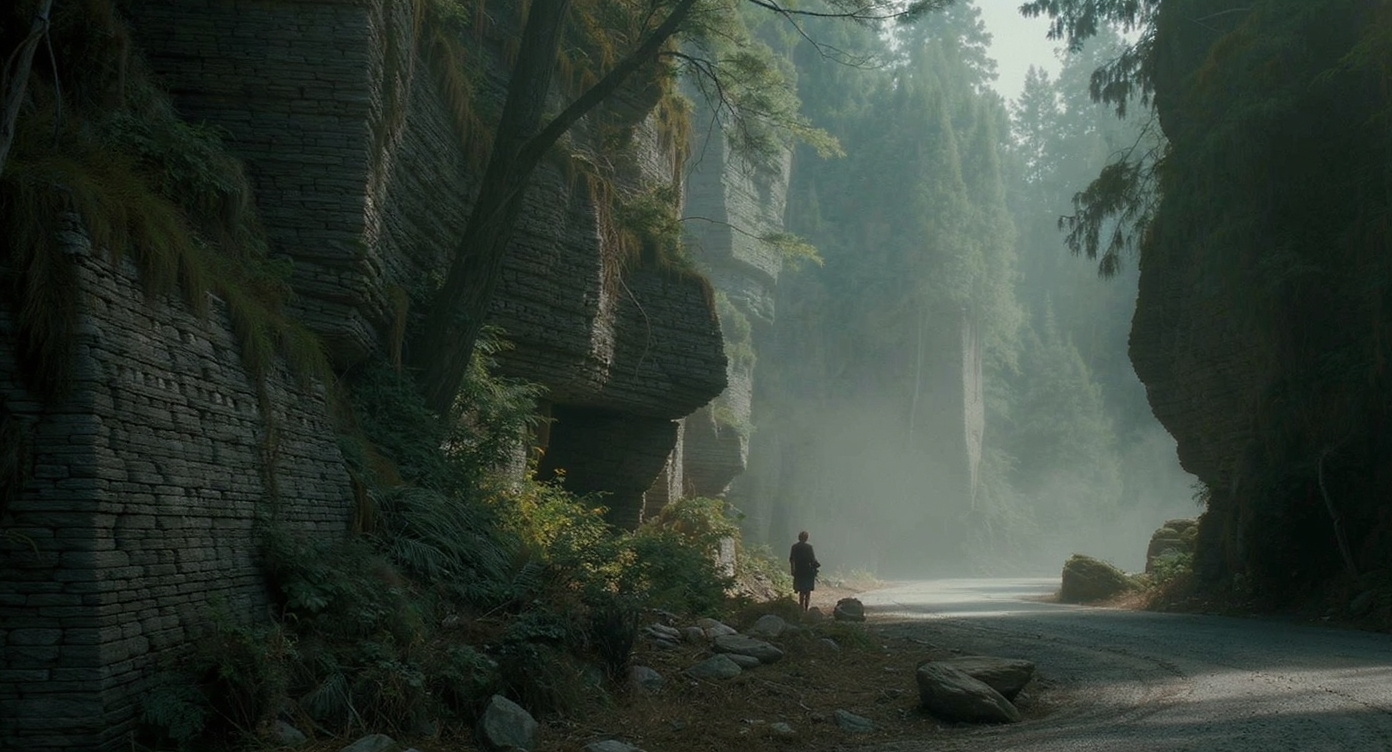 Home workspace table outdoors with a landscape sketch, professional blueprints, and garden inspiration photos, no people present.