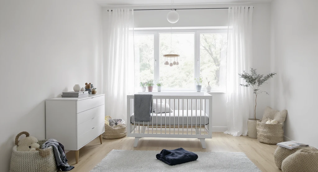 Modern nursery missing key essentials: sheer curtains instead of blackout, no layered lighting, child-level storage absent. What is my nursery missing checklist, nursery room essentials for new parents, how to create a cozy nursery space.
