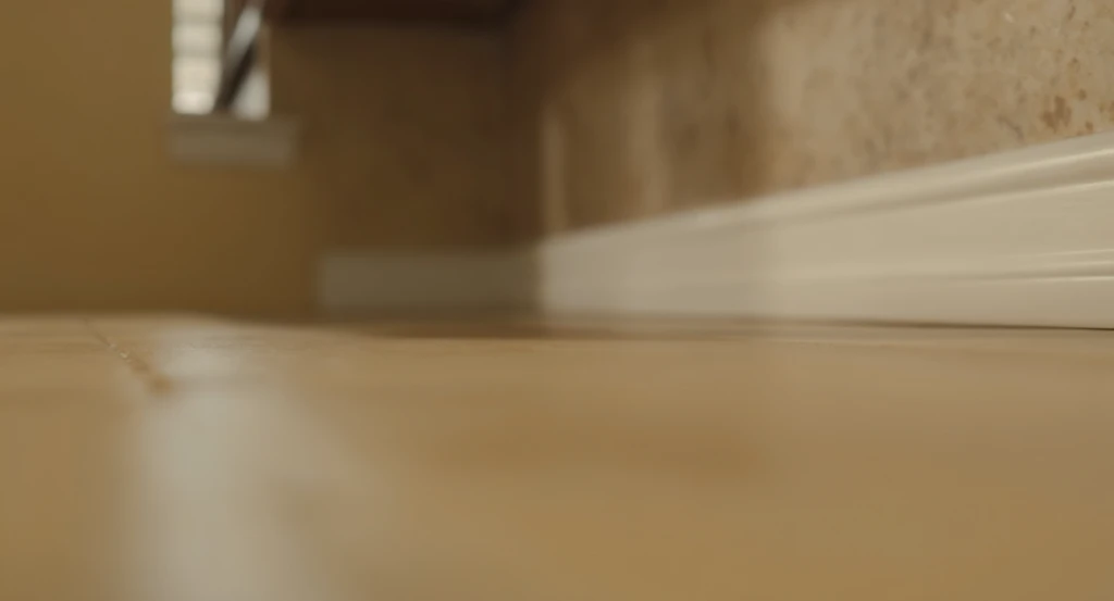 Contemporary kitchen undercabinet lighting comparison showing halogen and LED lights illuminating glossy backsplash and matte countertop surfaces.