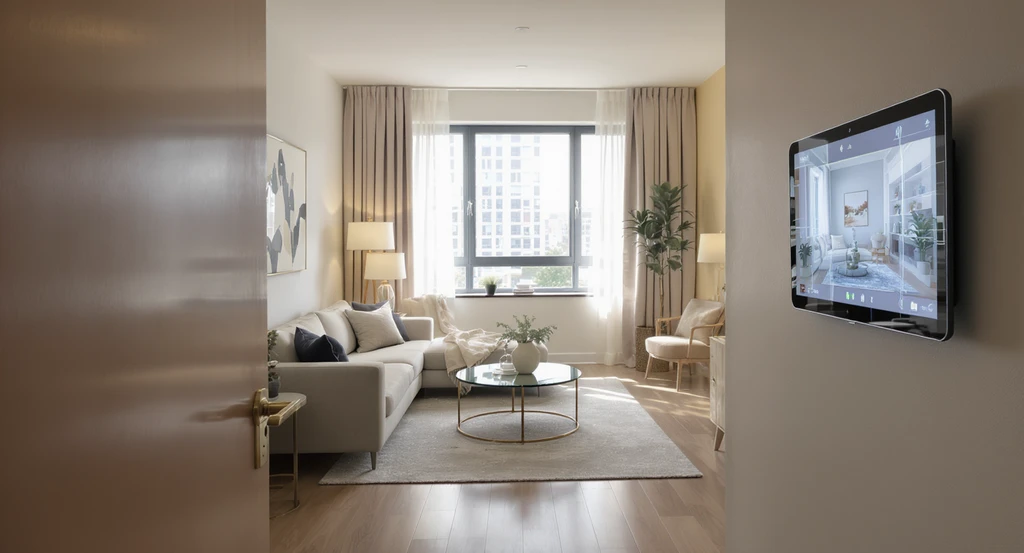 How to style indoor plants in small living rooms shown by a side-by-side digital preview on a tablet, comparing plant arrangements to avoid clutter and decorate awkward corners in a modern small space.