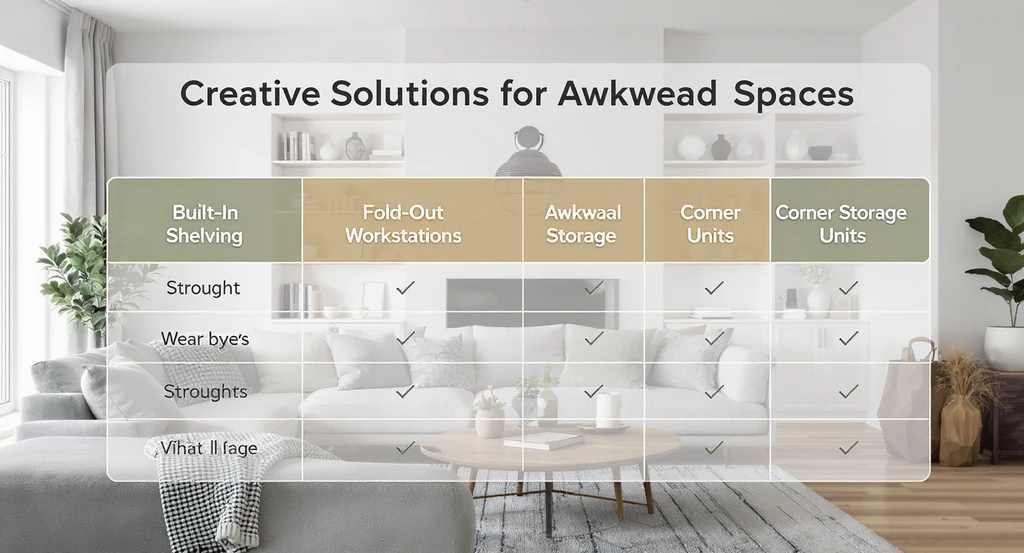 Image for Display Methods for Awkward Spaces (Comparison Table)