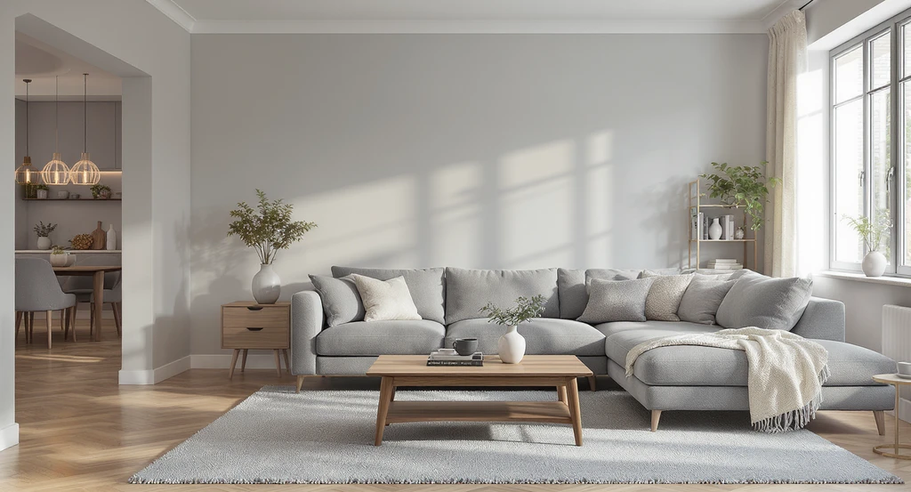 Shoppable furniture design ideas for living rooms shown with real sofas, lighting, and tables accurately visualized in a sunlit modern room using virtual tools.