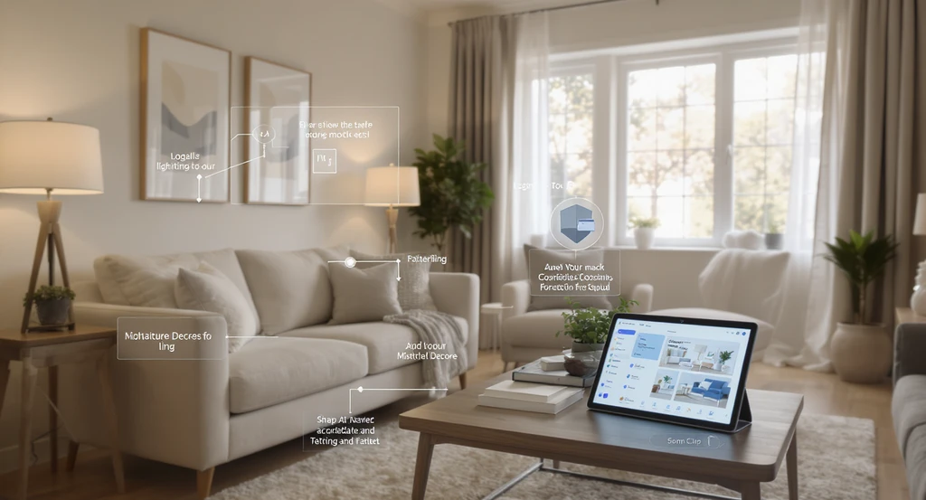 Modern living room with ai room makeover suggestions for living rooms, showing improved furniture layout and best ai tools for visualizing home decor.