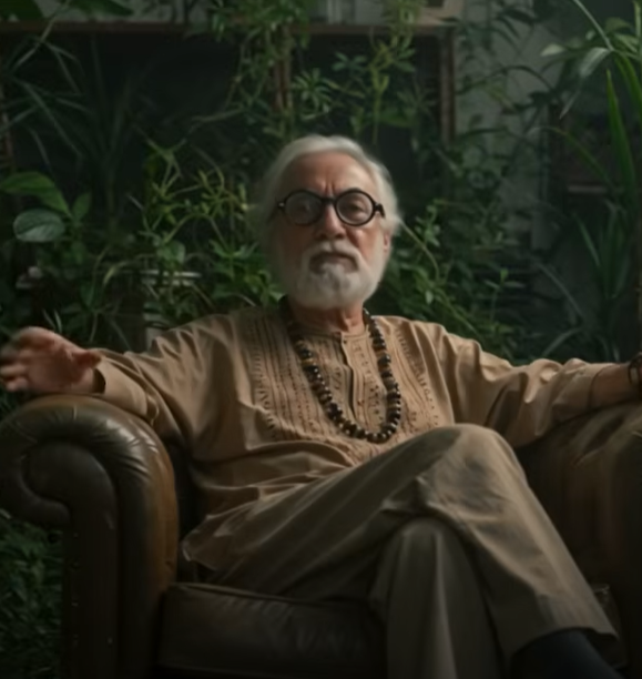 L'image montre un vétérinaire assis dans un environnement verdoyant, évoquant l'impact de l'intelligence artificielle et de l'automatisation sur la pratique vétérinaire moderne et son engagement envers la nature.