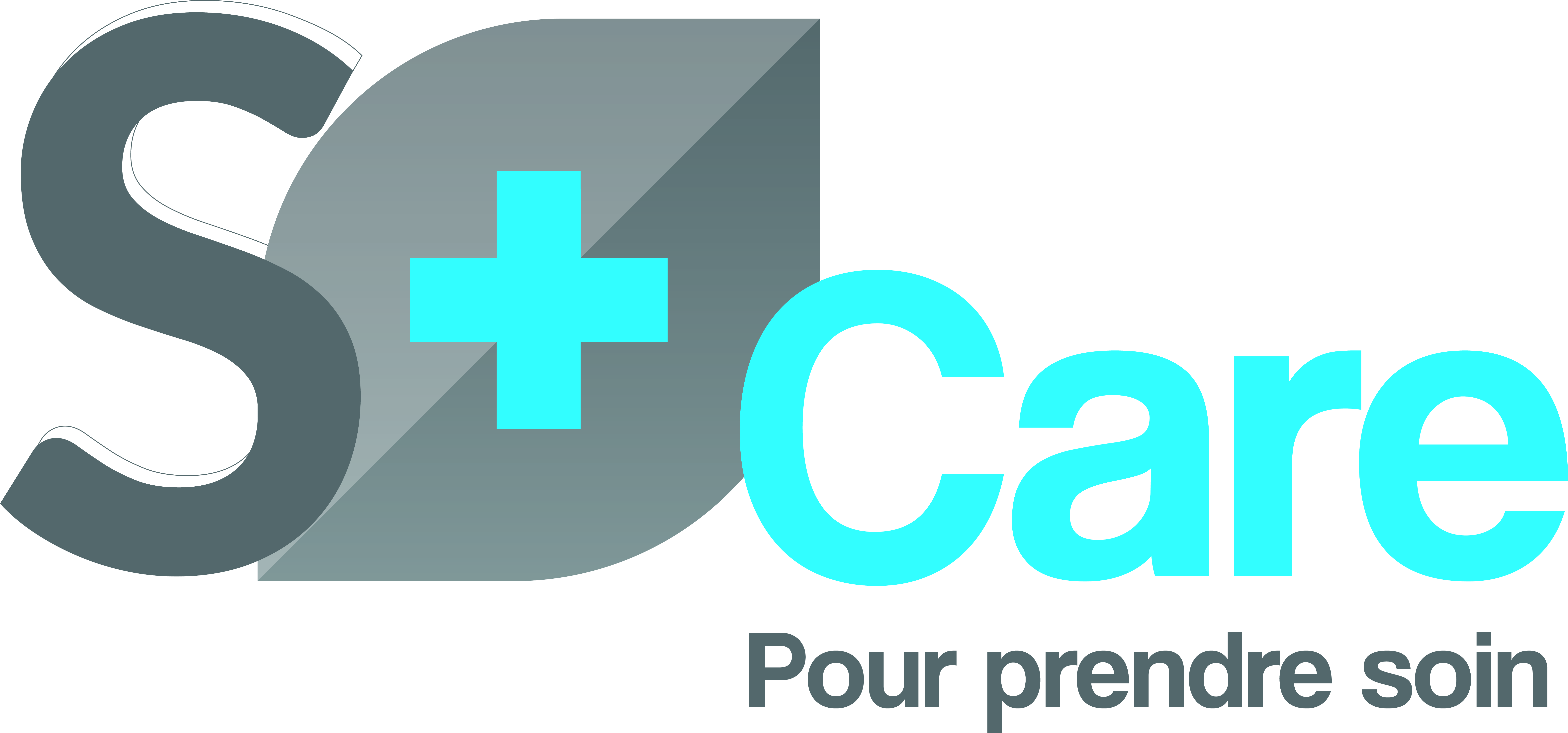 Le logo "S+Cares" évoque l'usage de l'intelligence artificielle et l'automatisation dans le domaine vétérinaire, soulignant l'importance de l'innovation pour prendre soin des animaux.