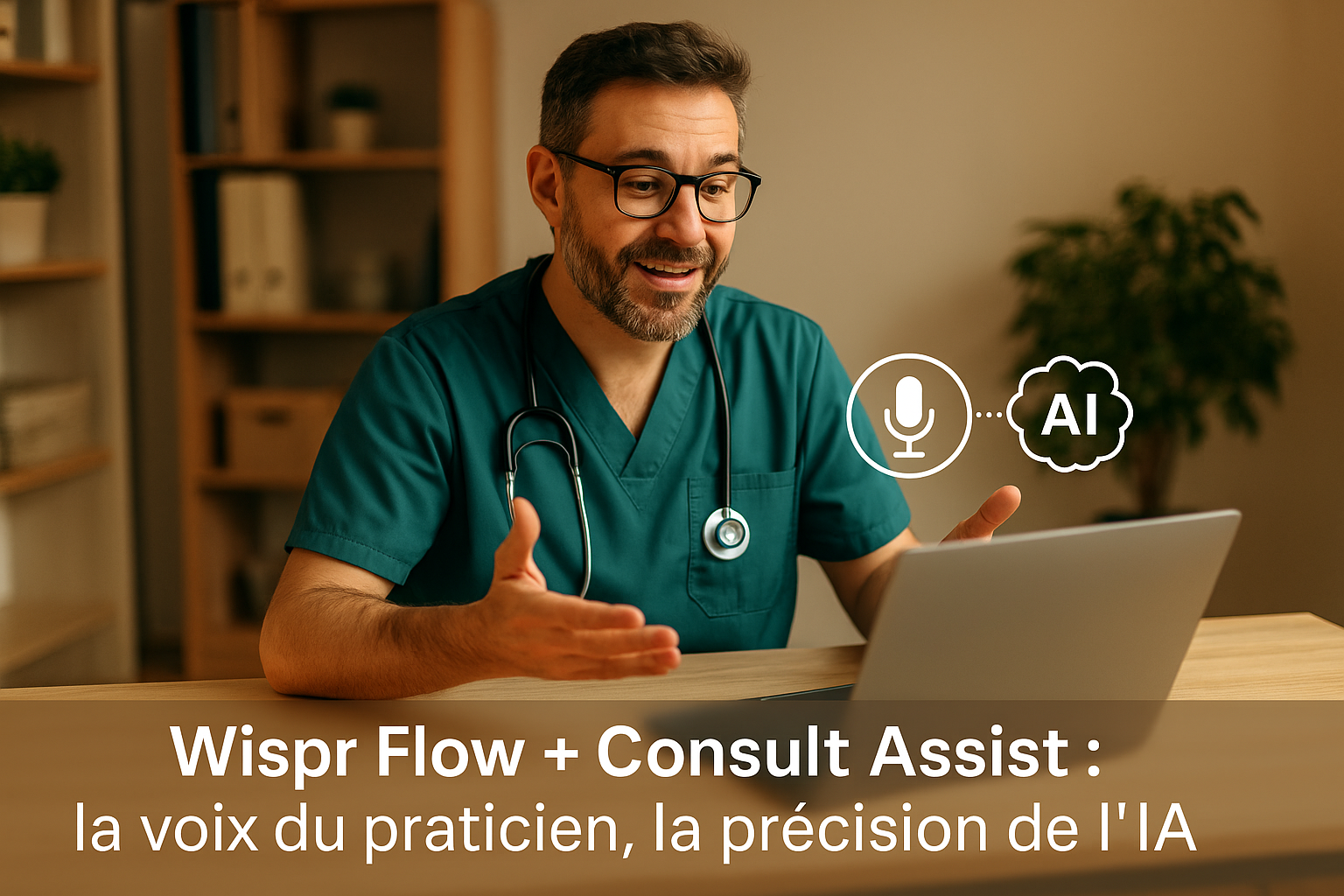 Un vétérinaire utilise une solution d'automatisation avec intelligence artificielle pour améliorer la consultation en ligne, favorisant ainsi une communication efficace lors des soins animaliers.