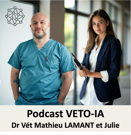 Dans le podcast VETO-IA, le Dr Vétérinaire Mathieu Lamant et Julie explorent comment l'intelligence artificielle et l'automatisation transforment la profession vétérinaire.