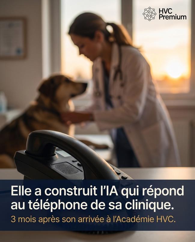 Une vétérinaire utilise l'intelligence artificielle pour automatiser les réponses téléphoniques de sa clinique, améliorant ainsi l'efficacité de ses services.