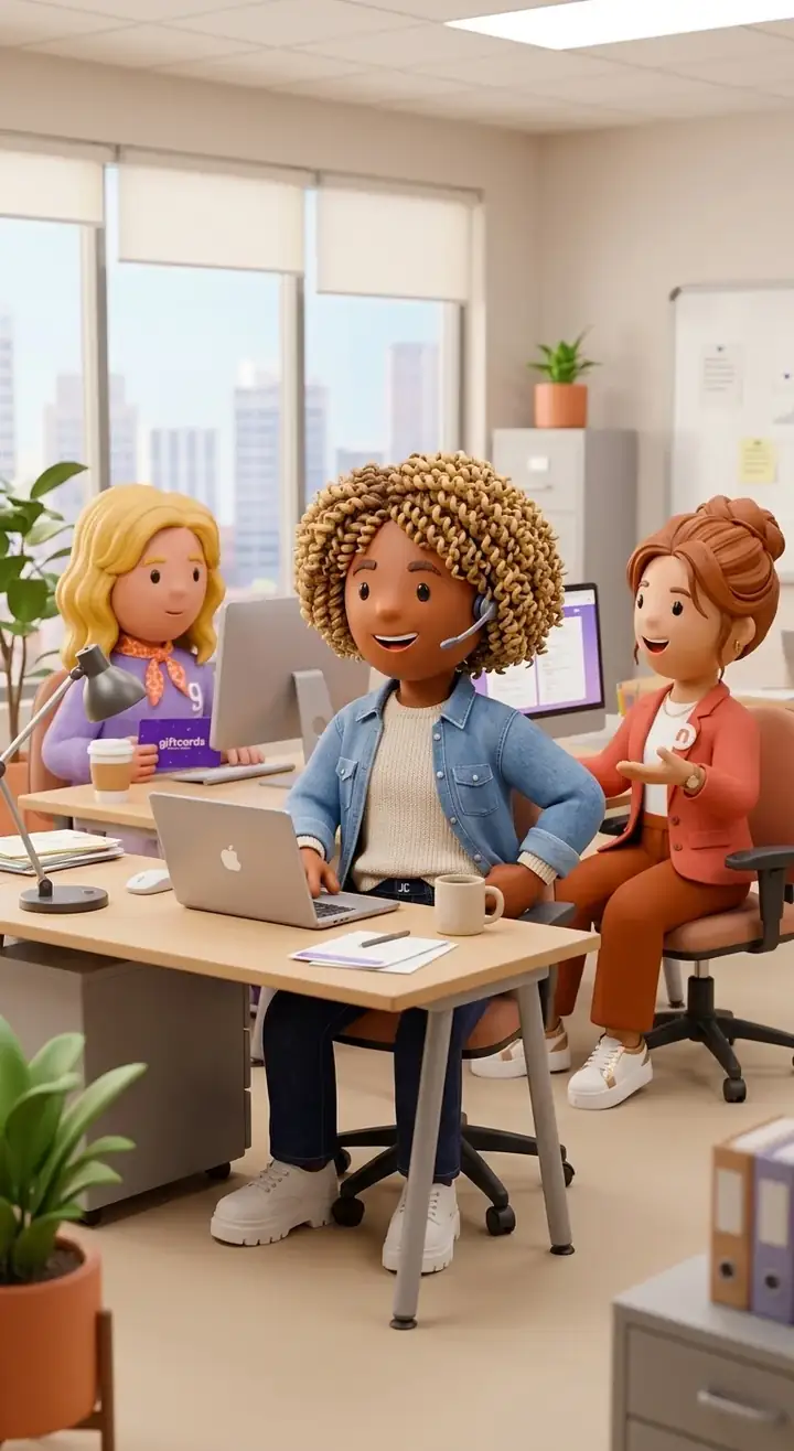 A customer service team working together with their Neople