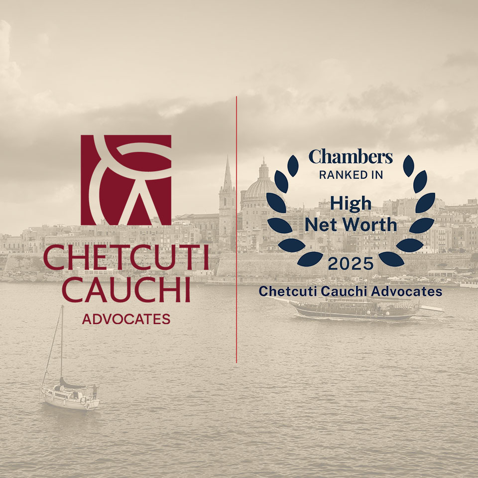 Chetcuti Cauchi Advocates Ranked in Chambers High Net Worth 2025 Guide for Private Wealth Law in Malta