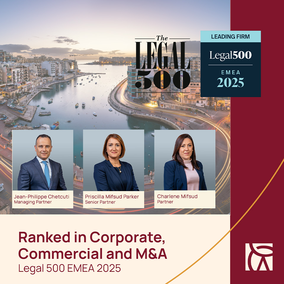 Chetcuti Cauchi Advocates Recognised by The Legal 500 EMEA 2025 for Corporate, Commercial and M&A Expertise