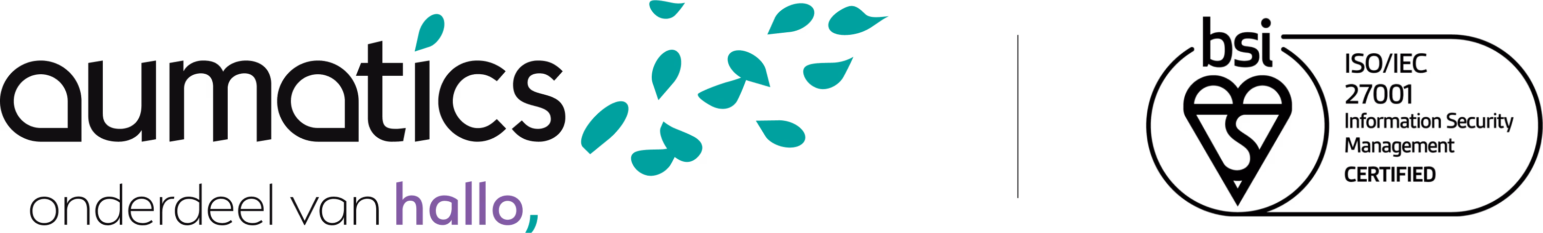 Dark Aumatics logo with ISO certification.