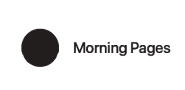 Morning pages logo black