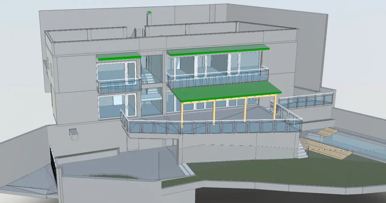 bim model front screen