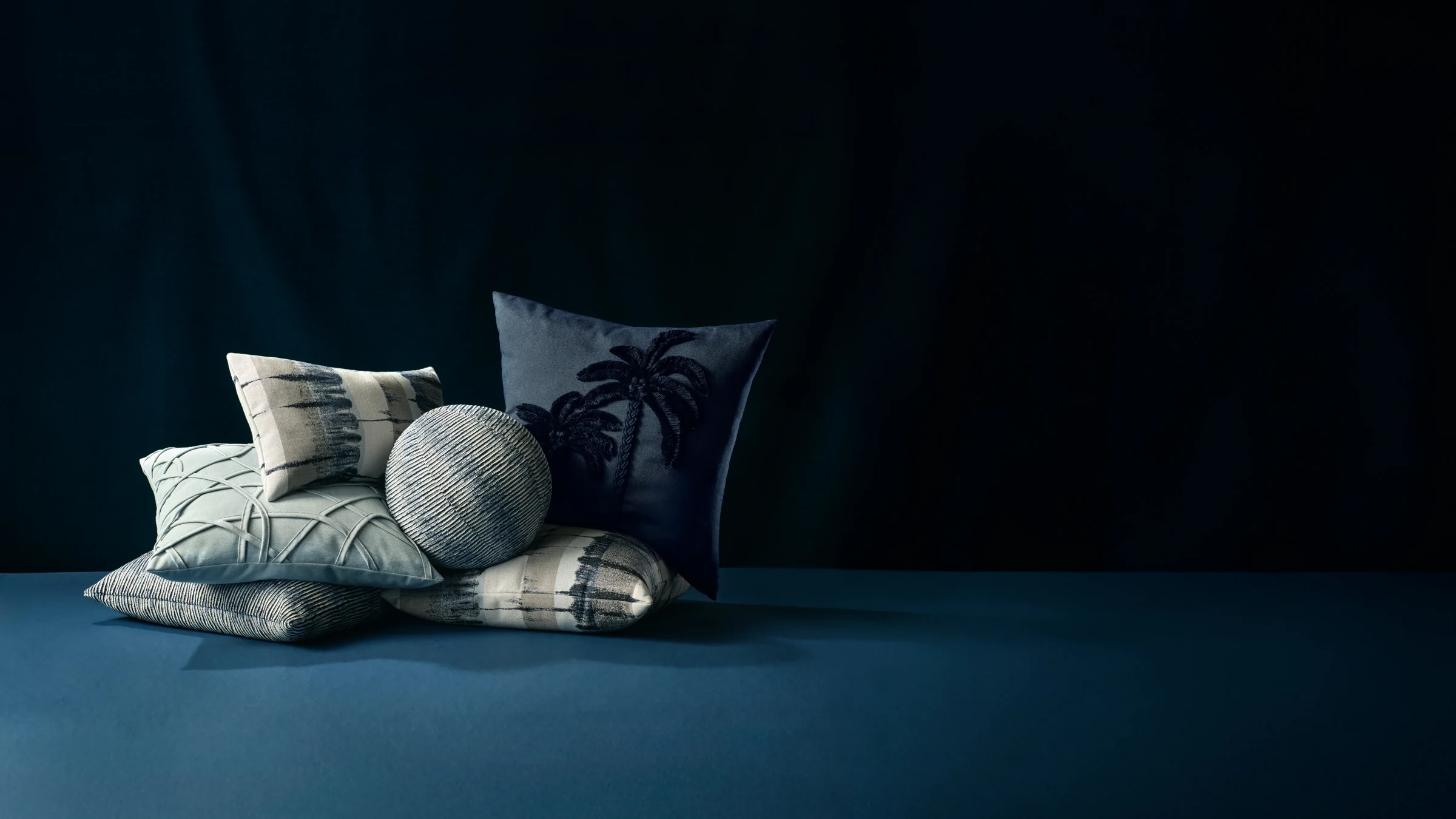 Indigo pillow campaign still life