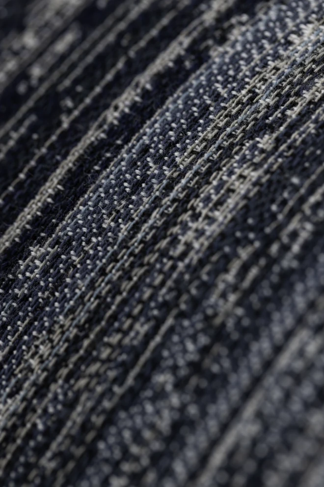 Indigo jacquard detail
