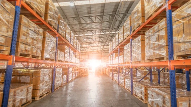 Product / stock storage in a warehouse