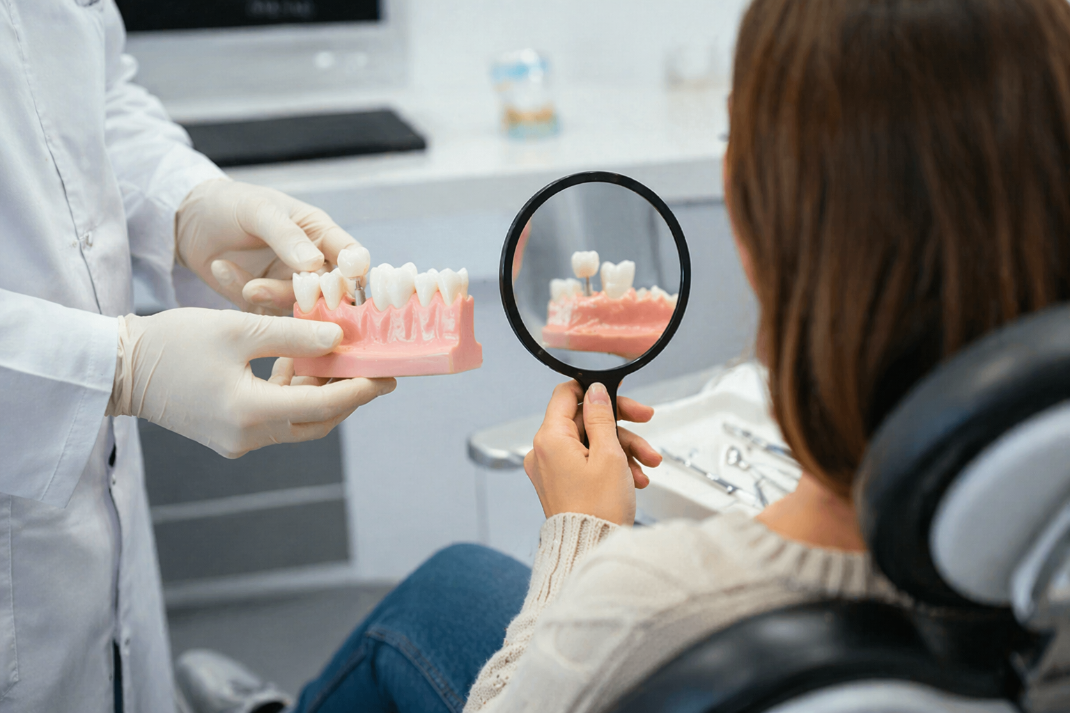 Broken tooth sample examination