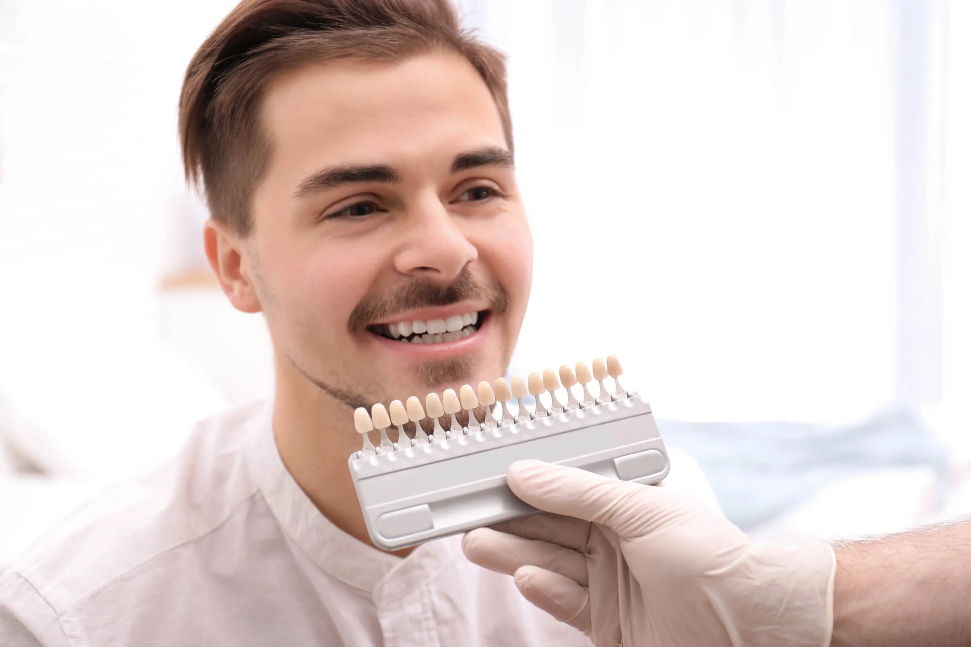 man getting professional teeth whitening in Georgetown
