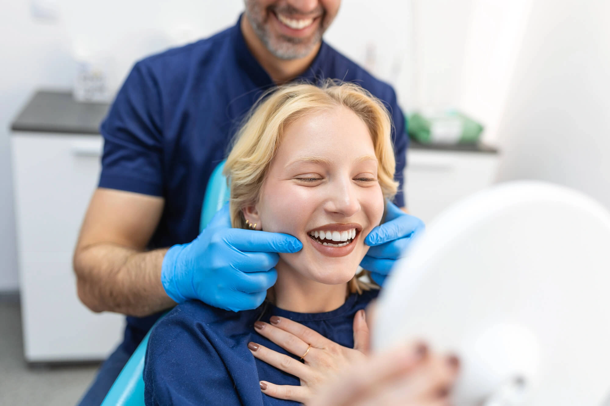 loving her Same-Day Dental Crowns