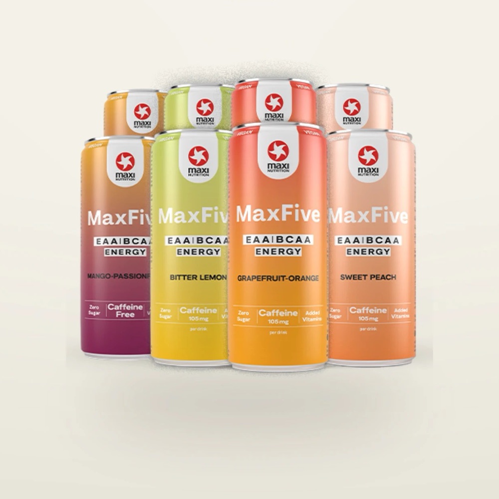 MaxFive EAA BCAA Energy Dosen in vier Sorten