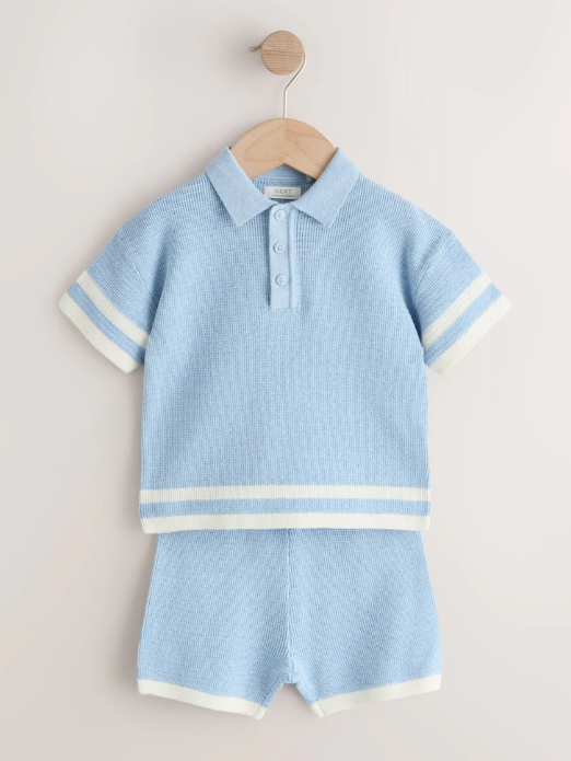 light blue polo set