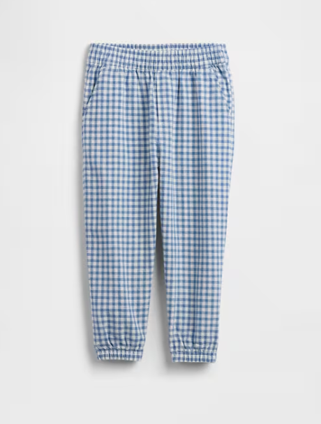gingham pull on pants