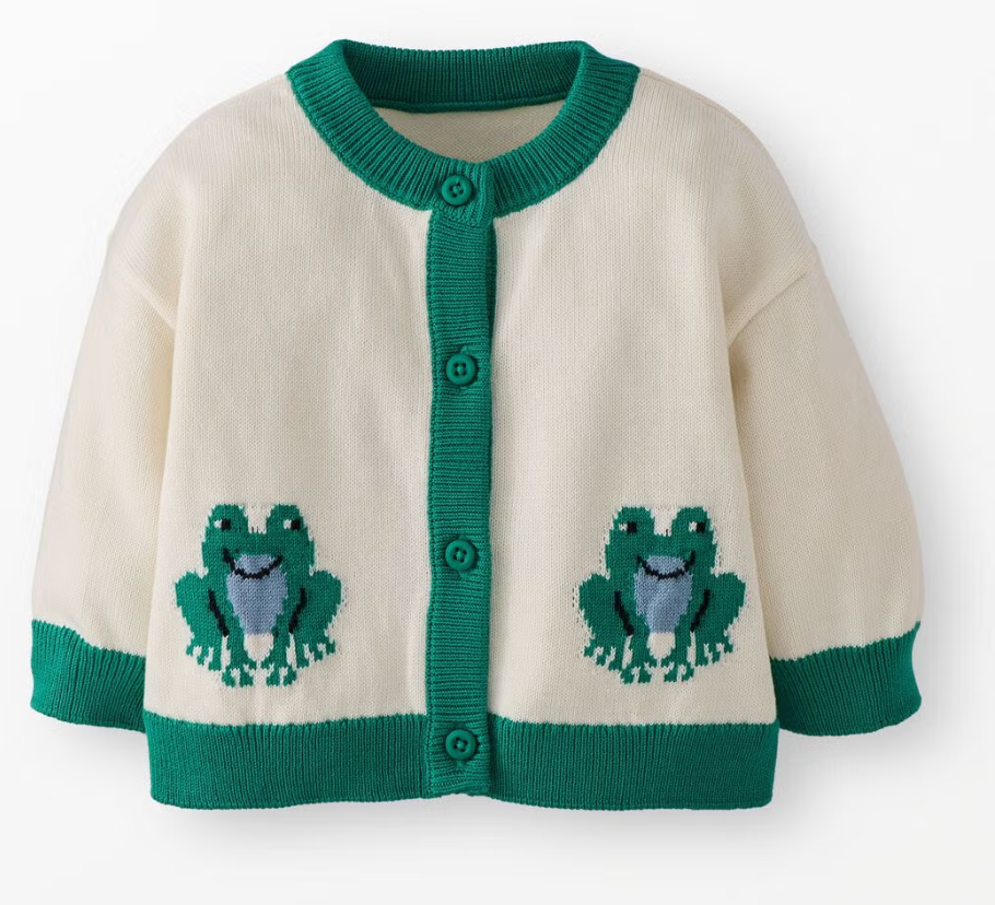 frog cardigan sweater