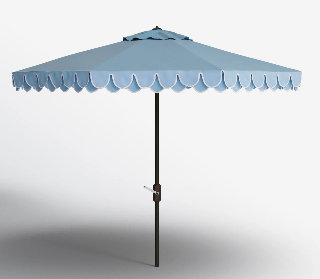 outdoor patio umbrella blue