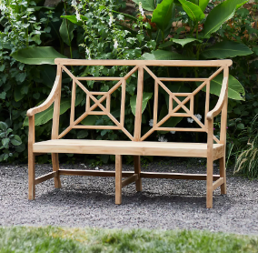 fretwork garden bench