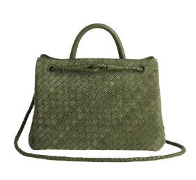 Romy Suede Handwoven Satchel Bag
