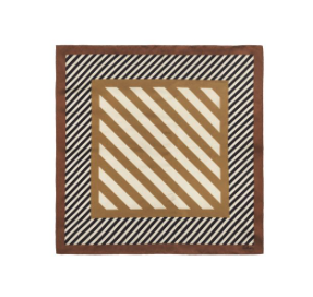 Stripes Silk 21" Bandana