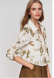 100% Cotton Smocked Buttondown Shirt