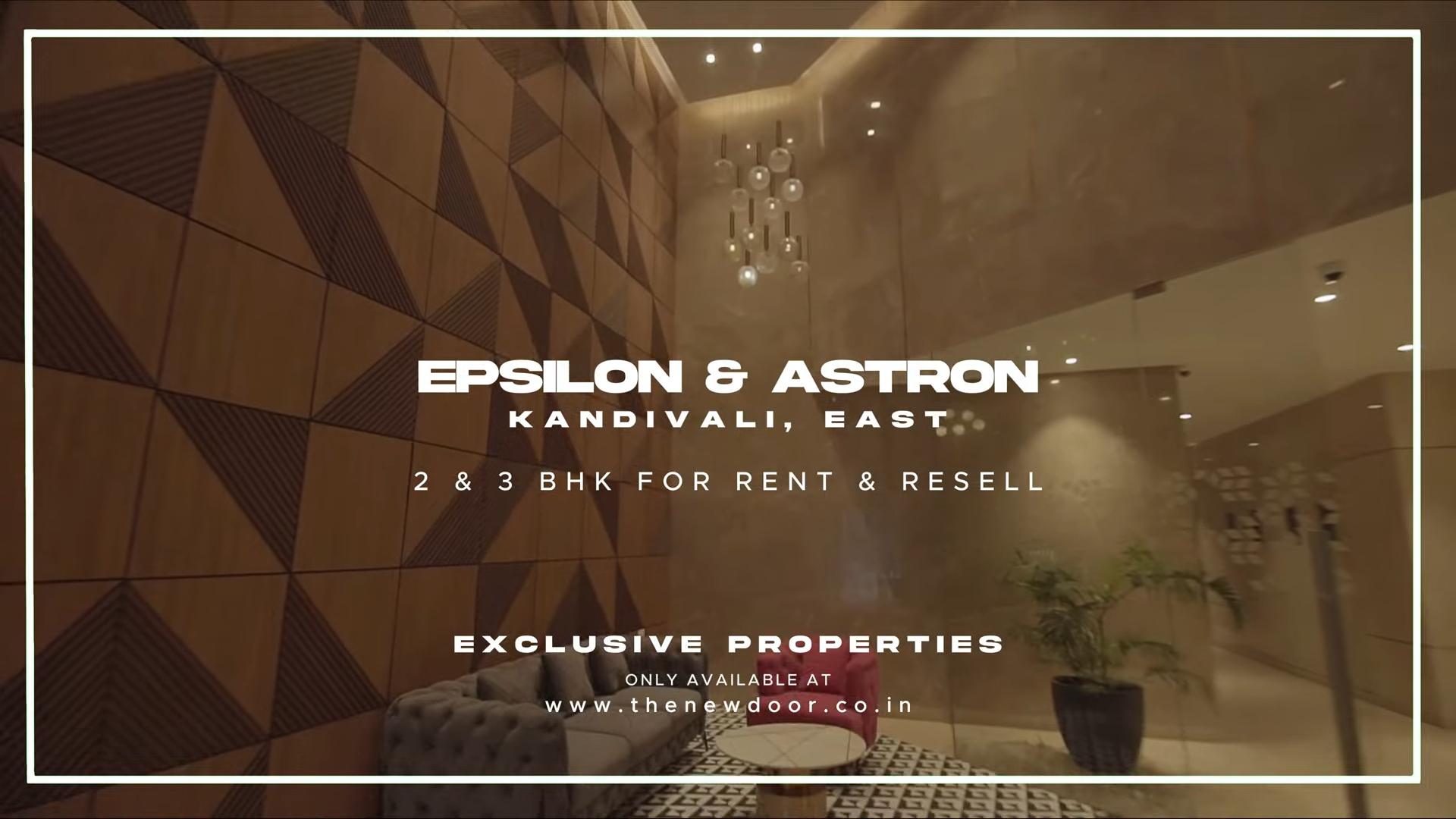 Lobby of Epsilon and Astron towers in Kandivali East with 2 and 3 BHK flats for rent and resale