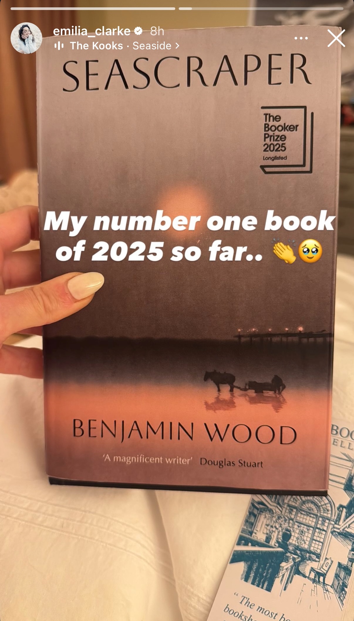 Emilia Clarke - Readying Seascaper and states it's her number one book