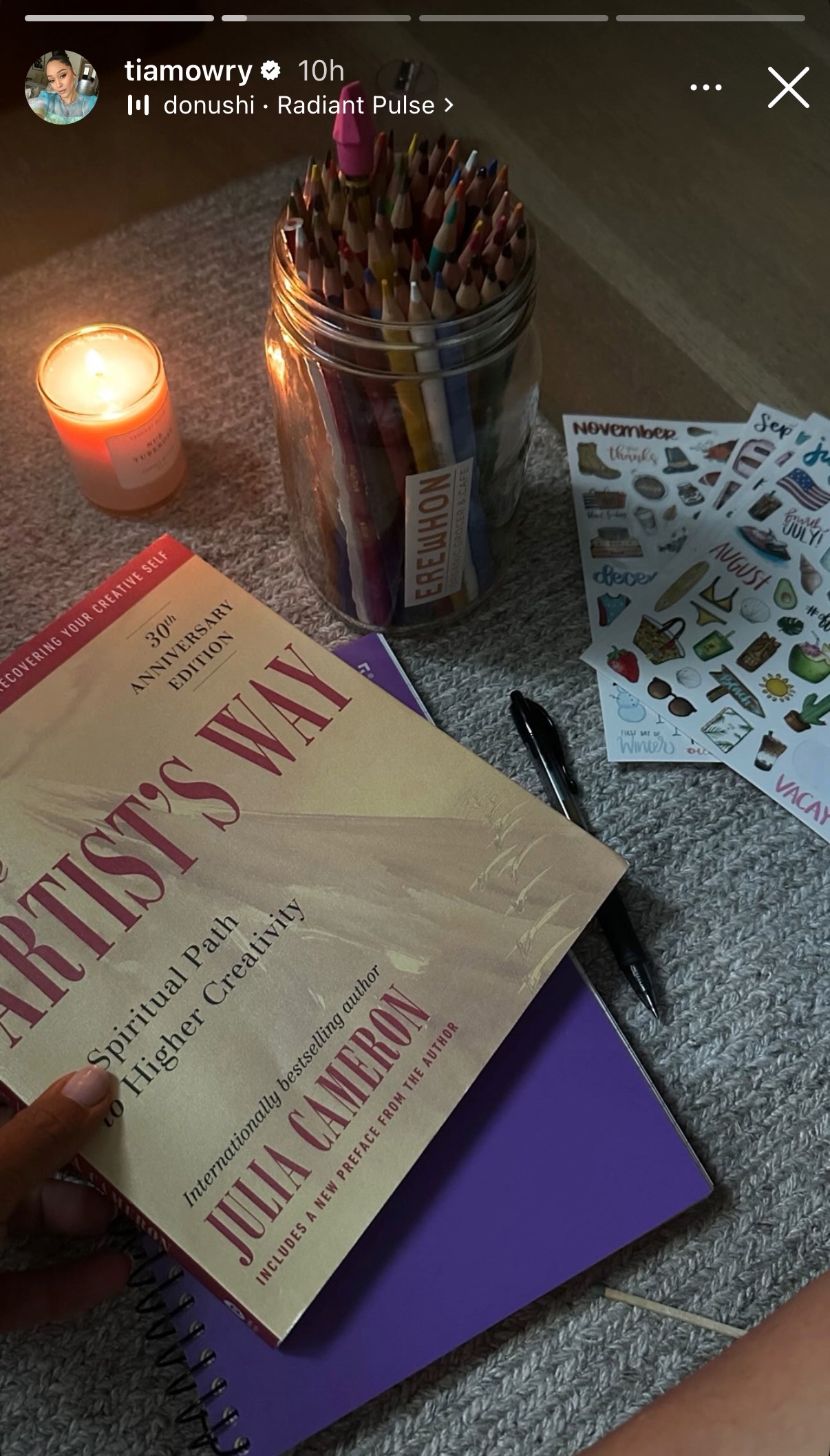 Tia Mowry: “The Artist’s Way: A Spiritual Path to Higher Creativity” by Julia Cameron