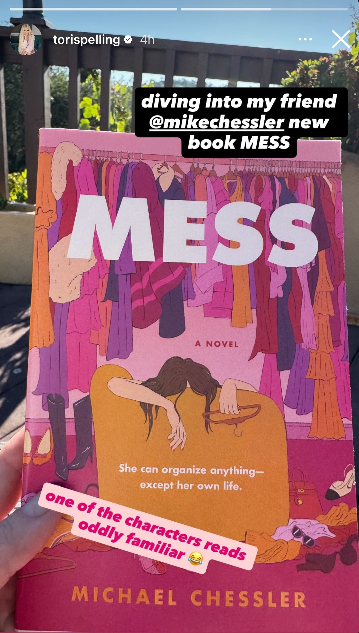 Tori Spelling: “Mess” by Michael Chessler