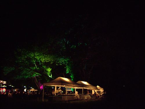 Τέντες που καλύπτουν τον μπουφέ catering