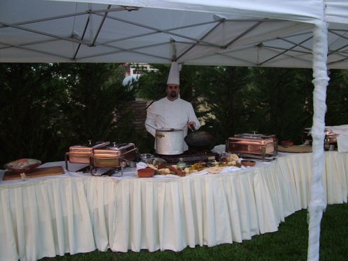 Σεφ σε live cooking stand