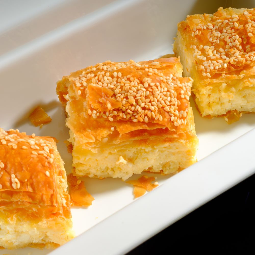 RUSTIC CHEESE PIE WITH SESAME