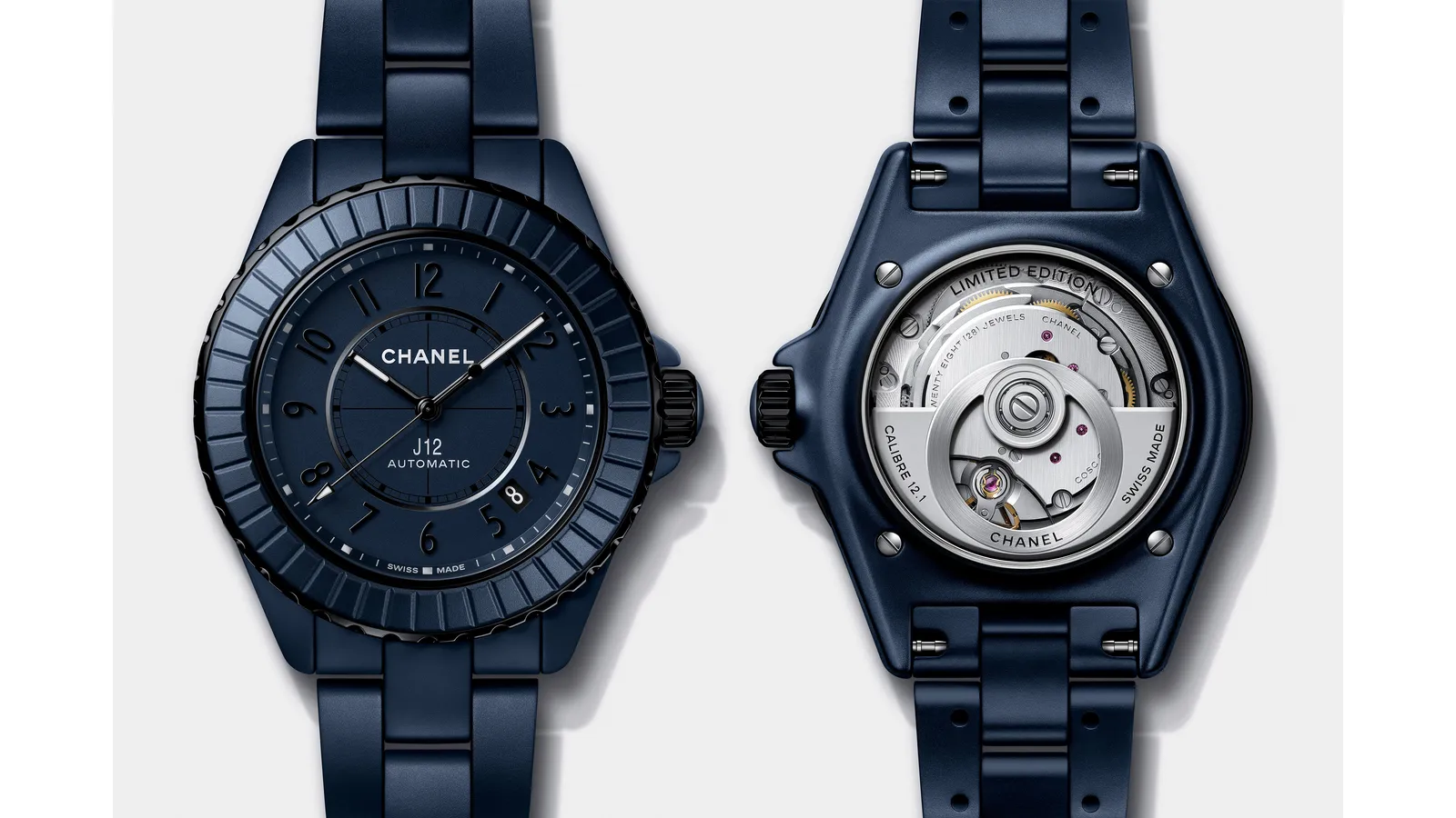 Blue Chanel J12 watches, iconic design and Swiss movement, timeless and elegant gift idea for a man turning 50.