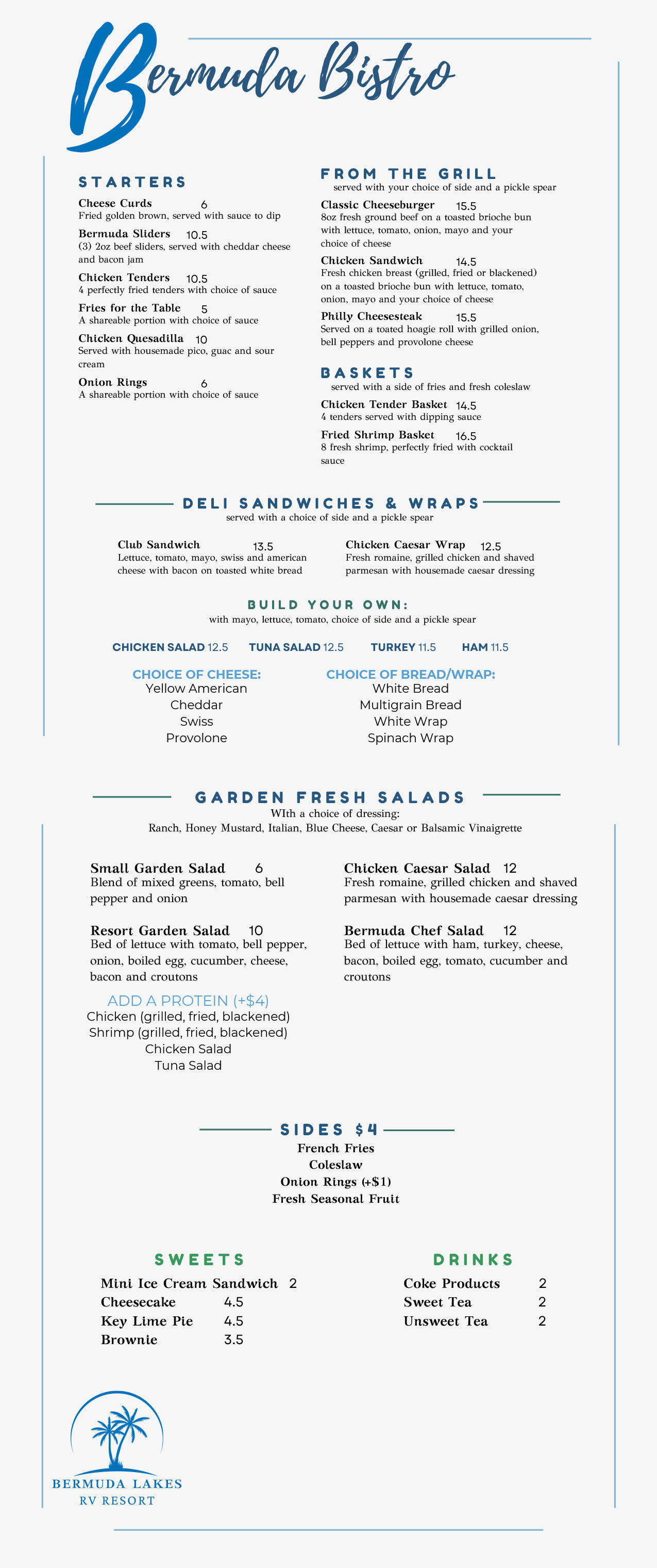 Bermuda Bistro Full Menu