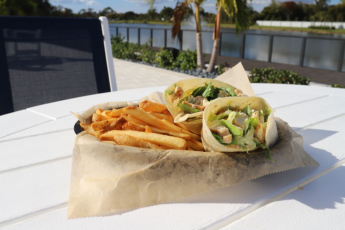 Caesar Wrap and Fries