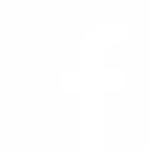 Blue square with stylized white lowercase 'f', Facebook logo.