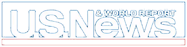 U.S. News & World Report logo in large white text.
