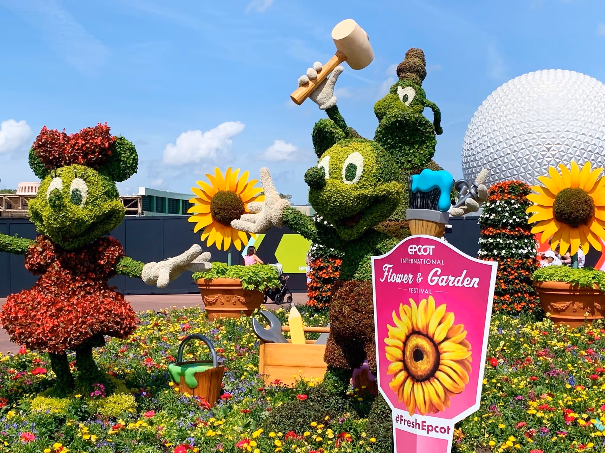 foto sobre el festival de flores en epcot