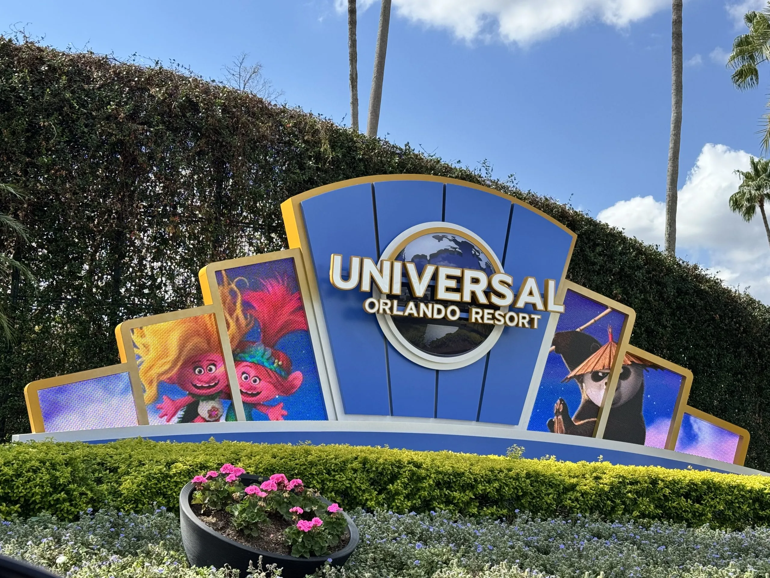 Foto sobre la entrada de Universal en Orlando