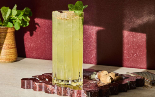 Chartreuse Swizzle cocktail tropical